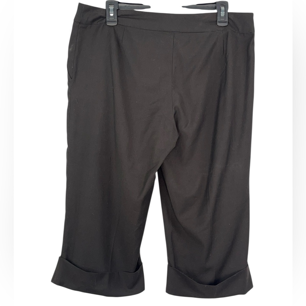 ECI Bermuda shorts with cuffed hem. Size 12 GUC 
Color is brown. - Picture 4 of 9